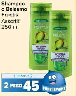 Carrefour Market Shampoo o Balsamo Fructis Assortiti offerta