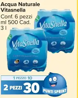 Carrefour Market Acqua Naturale Vitasnella offerta