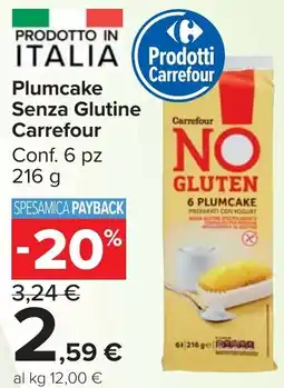 Carrefour Market Plumcake Senza Glutine Carrefour offerta