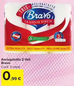 Carrefour Market Asciugatutto 2 Veli Bravo offerta