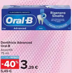 Carrefour Market Dentifricio Advanced Oral-B offerta
