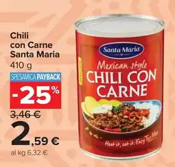 Carrefour Market Chili con Carne Santa Maria offerta