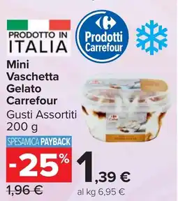 Carrefour Market Mini Vaschetta Gelato Carrefour Gusti Assortiti offerta