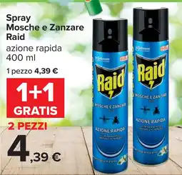Carrefour Market Spray Mosche e Zanzare Raid offerta