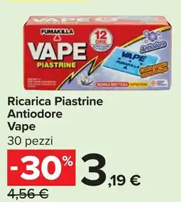 Carrefour Market Ricarica Piastrine Antiodore Vape offerta