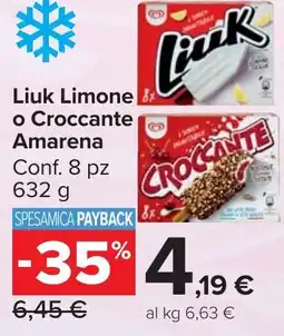 Carrefour Market Liuk Limone & o Croccante Amarena offerta