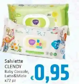Paghi Poco Salviette CLENDY Baby Coccole, Latte&Miele offerta