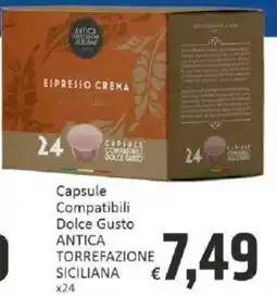 Paghi Poco Capsule Compatibili Dolce Gusto ANTICA TORREFAZIONE SICILIANA offerta