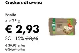 NaturaSì Crackers di avena panito offerta