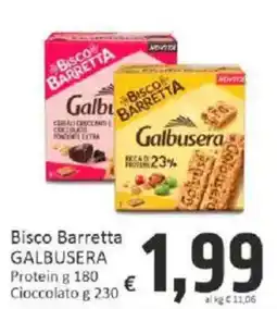 Paghi Poco Bisco Barretta GALBUSERA Protein Cioccolato offerta