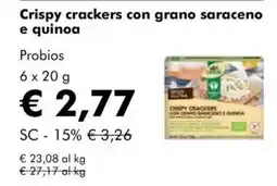 NaturaSì Crispy crackers con grano saraceno e quinoa Probios offerta