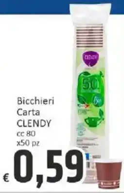 Paghi Poco Bicchieri Carta CLENDY offerta