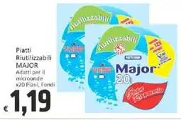 Paghi Poco Piatti Riutilizzabili MAJOR offerta