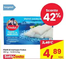 Despar Filetti di merluzzo Findus offerta