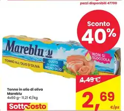 Despar Tonno in olio di oliva Mareblu offerta