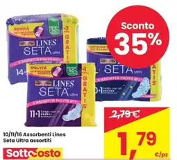 Despar 10/11/16 Assorbenti Lines Seta Ultra assortiti offerta