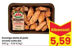 Despar Durango alette di pollo arrosto cotte Aia offerta