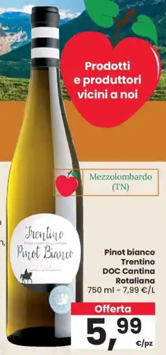 Despar Pinot bianco Trentino DOC Cantina Rotaliana offerta