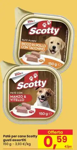 Despar Patè per cane Scotty gusti assortiti offerta