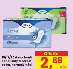 Despar 10/12/20 Assorbenti Tena Lady discreet extra/normal/mini offerta
