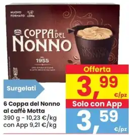 Despar 6 Coppa del Nonno al caffè Motta offerta
