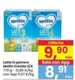 Despar Latte in polvere Mellin Cresita 3/4 offerta