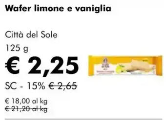 NaturaSì Wafer limone e vaniglia Città del Sole offerta