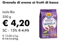 NaturaSì Granola di avena ai frutti di bosco isola bio offerta