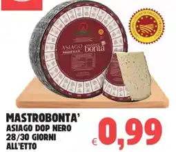 Eté Mastrobonta' asiago dop nero 28/30 giorni offerta