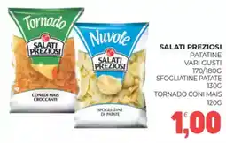 Eté Salati preziosi patatine vari gusti-sfogliatine patate-tornado coni mais offerta