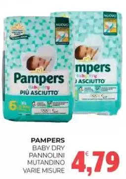 Eté Pampers baby dry pannolini mutandino varie misure offerta