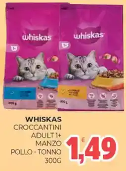 Eté Whiskas croccantini adult 1+ manzo pollo - tonno offerta