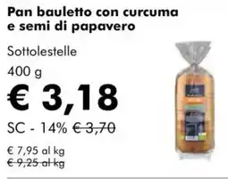 NaturaSì Pan bauletto con curcuma e semi di papavero Sottolestelle offerta