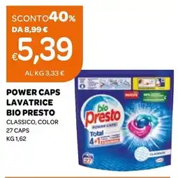 Ekom Power caps lavatrice BIO PRESTO offerta