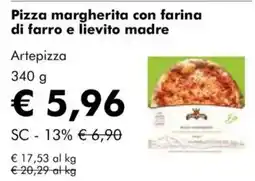 NaturaSì Pizza margherita con farina di farro e lievito madre Artepizza offerta