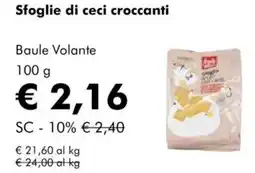 NaturaSì Sfoglie di ceci croccanti Baule Volante offerta