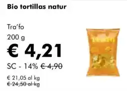 NaturaSì Bio tortillas natur Tra'fo offerta