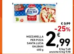 Spazio Conad Mozzarella per pizza santa lucia galbani offerta