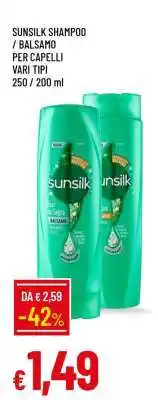 Famila SUNSILK SHAMPOO / BALSAMO PER CAPELLI offerta