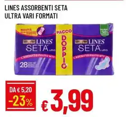 Famila LINES ASSORBENTI SETA ULTRA VARI FORMATI offerta