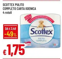 Famila SCOTTEX PULITO COMPLETO CARTA IGIENICA offerta