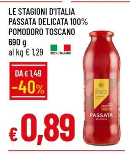 Famila LE STAGIONI D'ITALIA PASSATA DELICATA 100% POMODORO TOSCANO offerta