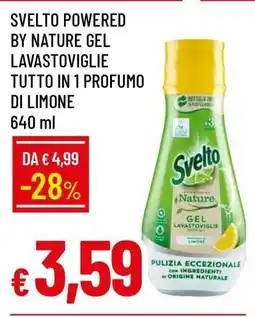 Famila Svelto Powered by Nature Gel Lavastoviglie Tutto in 1 Profumo di Limone offerta