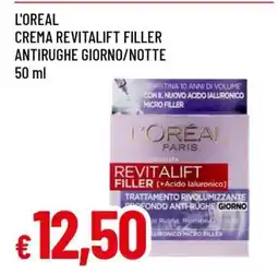 Famila L'OREAL CREMA REVITALIFT FILLER ANTIRUGHE GIORNO/NOTTE offerta