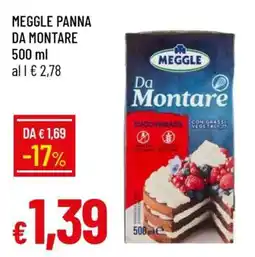 Famila MEGGLE PANNA DA MONTARE offerta