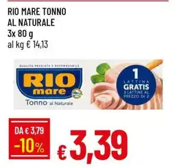 Famila Rio Mare Tonno al naturale offerta