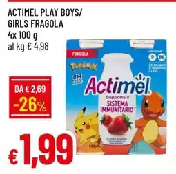 Famila ACTIMEL PLAY BOYS/GIRLS FRAGOLA offerta