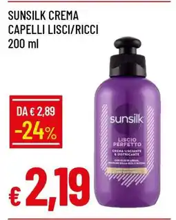 Famila SUNSILK CREMA CAPELLI LISCI/RICCI 200 ml offerta