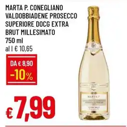 Famila MARTA P. CONEGLIANO VALDOBBIADENE PROSECCO SUPERIORE DOCG EXTRA BRUT MILLESIMATO offerta