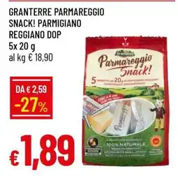 Famila GRANTERRE PARMAREGGIO SNACK! PARMIGIANO REGGIANO DOP offerta